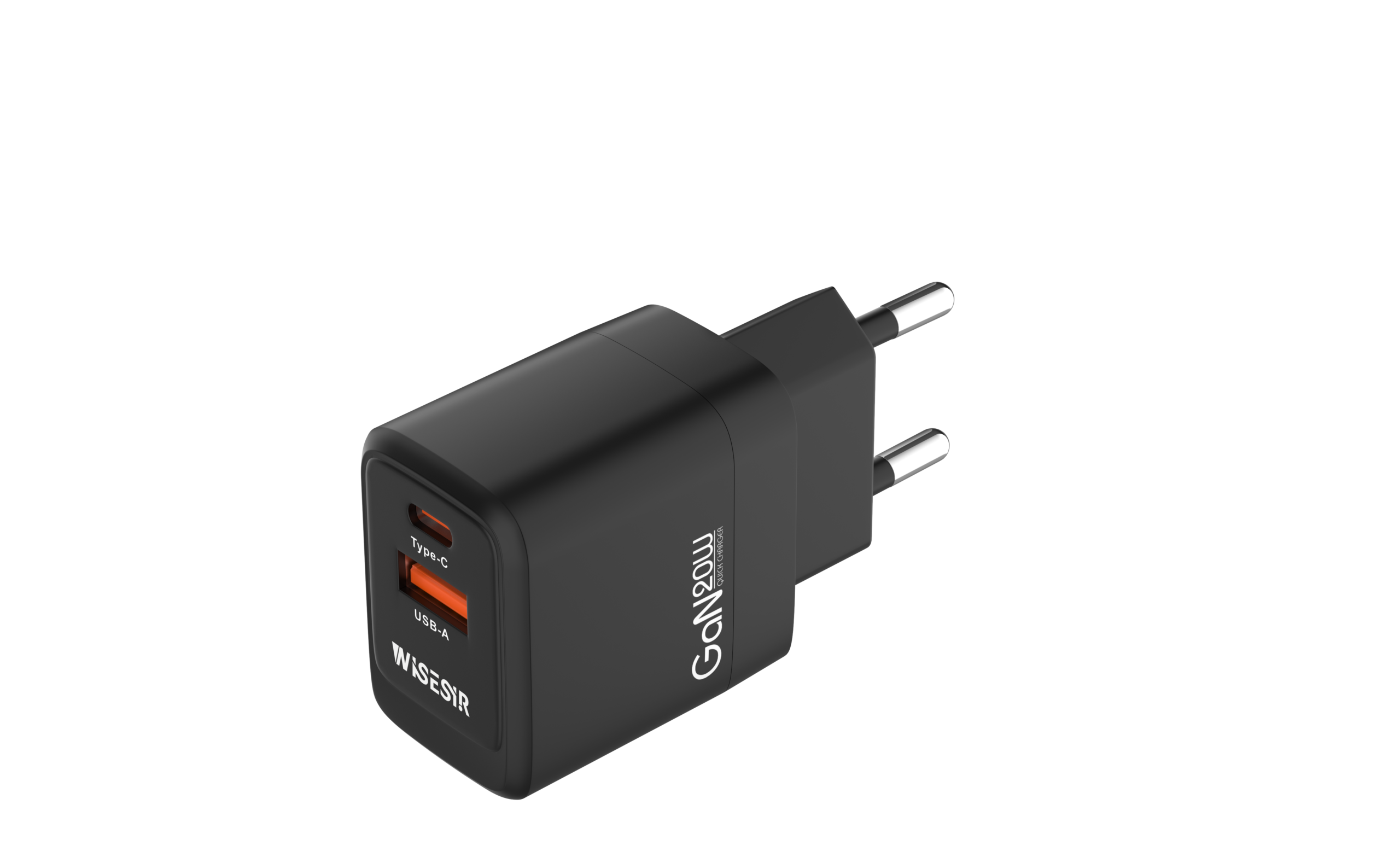 W5充电头.3737 20W GaN USB A+C fast charger - Image 1